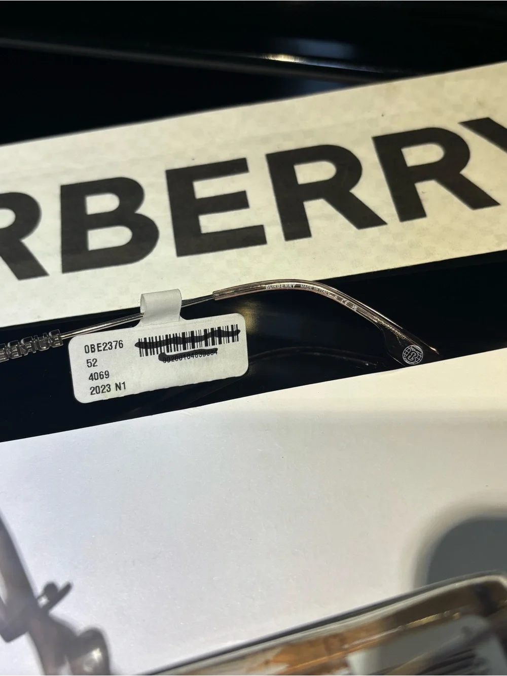 New Old Stock Burberry BE2376 4069 Blush Pink Square Optical Frames